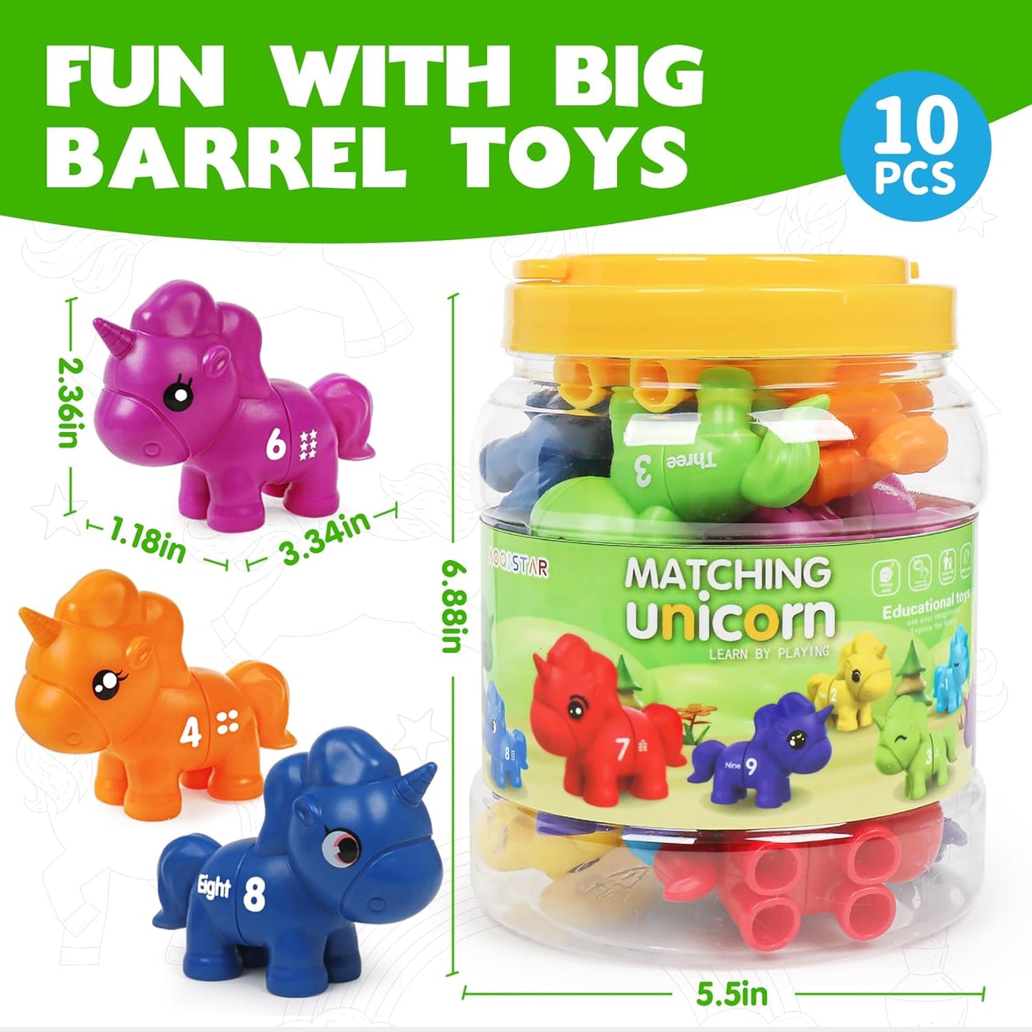 TSYAN Ice Cream Toy Set - Number & Shape Sorting Stacking Bucket for Toddlers - Educational Counting Color Recognition - Fine Motor Toys Math Learning Toys for Kids Ages 3+Year Old