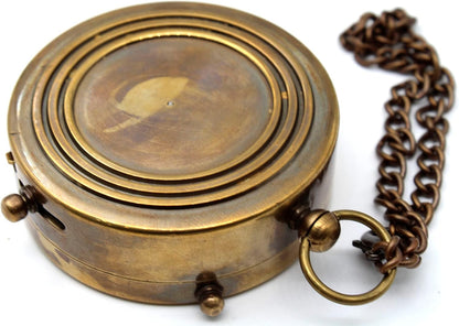 Compass with Stamped Wooden Case