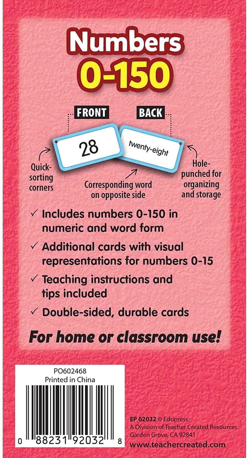 Teacher Created Resources Numbers 0-150 Flash Cards (TCR62032)