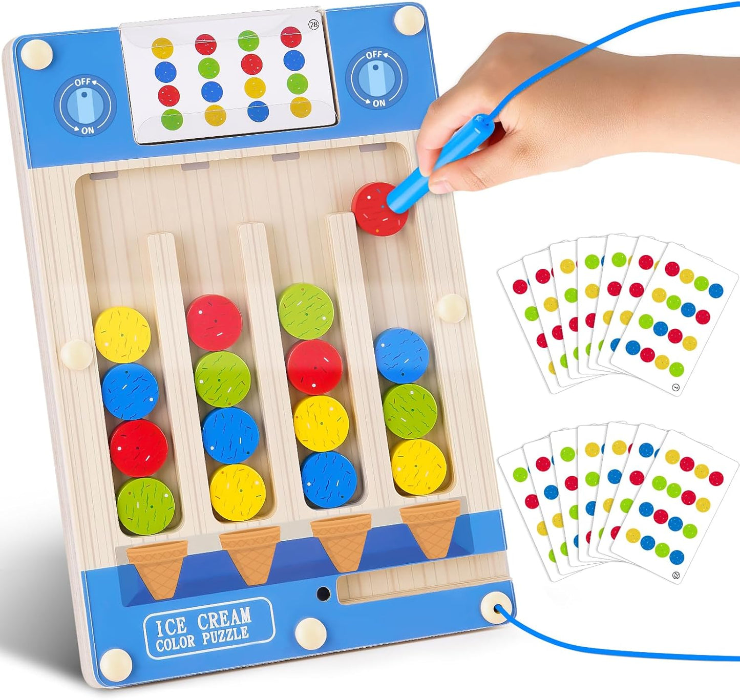 Kids Montessori Magnetic Wooden Toys: 3 4 5 6 7 Year Old Birthday Gift for Boys Girls Age 4-7 Preschool Educational Learning Activities Toy Sensory Autistic Puzzle Maze Game Present for Toddlers