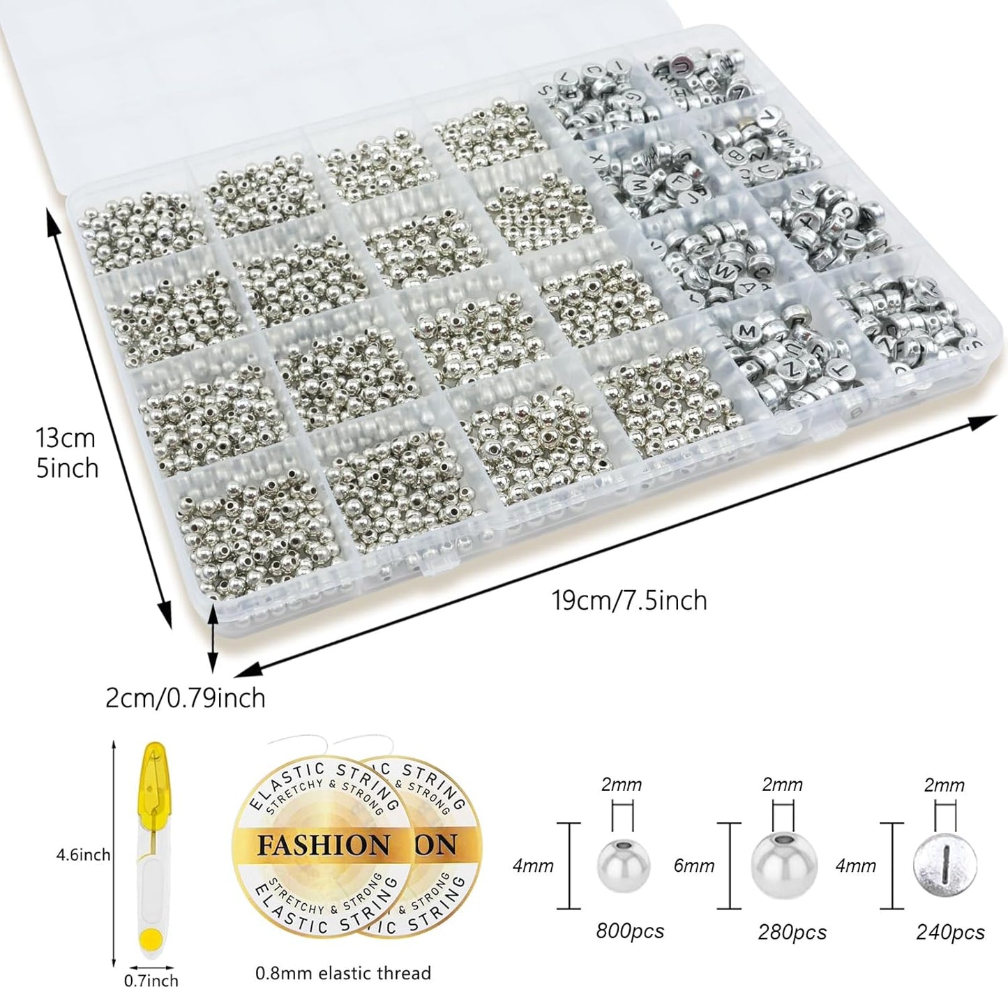 Hpebl 2136PCS Beads for Bracelets Pearl Bracelet Making Kit Friendship Bracelet Kits Bracelet Bead Kits Small Pearl Bead and Gold Beads Beading Kit for Bracelets Jewelry Making Kit