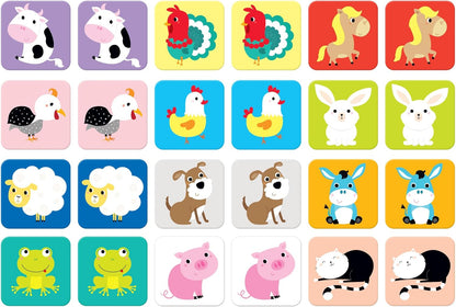Banana Panda Suuuper Size Memory Game - Farm Animals - Classic Toddler Game Includes 24 Extra-Large Cards - Play Matching Games or Use as Flashcards, for Toddlers and Little Kids Ages 2-4 Years