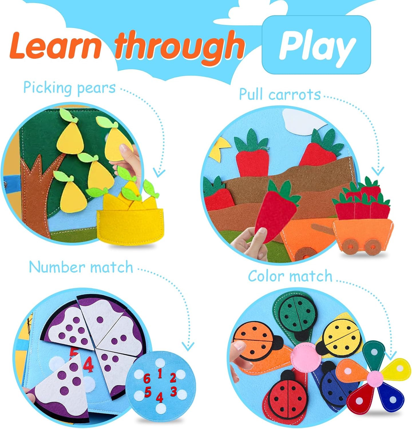Daily Life of Boys Busy Book for Toddlers,Montessori Busy Books,Preschool Felt Busy Quiet Book Learning Life Skills,House Pretend Play Dress UP Game,Montessori Toys for 3 4 5 Years Autism Sensory
