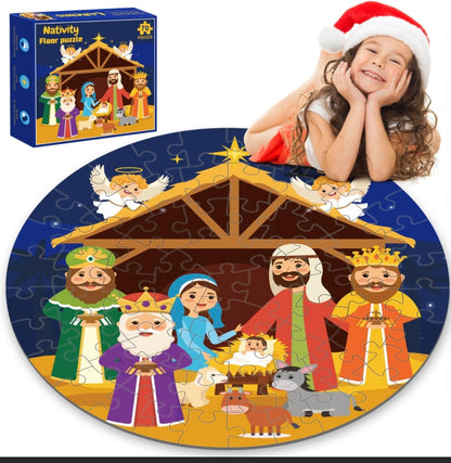 70pcs Easter Floor Puzzles for Kids Age 3-8, Easter Basket Stuffer Gifts for Kids Boy Girls Jumbo Bunny Puzzles Egg Hunt Party Favors