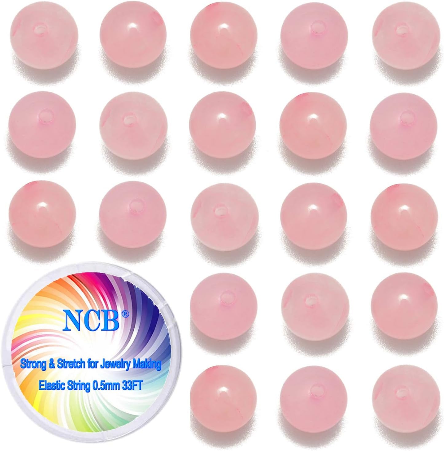 NCB 100pcs Original Natural Stone Beads Gemstone Round Loose Beads 6mm 8mm 10mm (Blue Aventurine, 6mm 100Beads) - Colors A