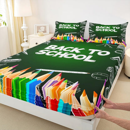Chemistry Bed Sheets for Kids Teens Girls Boys,Chemical Experiment Fitted Sheet Twin,Science Themed Sheets for Math Lovers,Chemistry Lab Bedding Set,White and Black