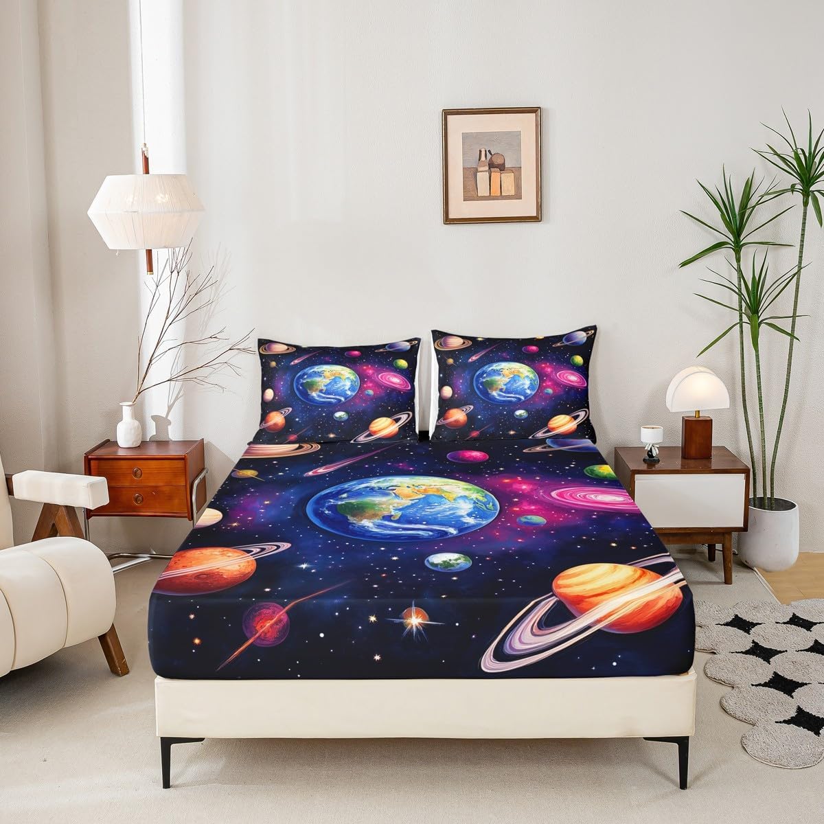 Chemistry Bed Sheets for Kids Teens Girls Boys,Chemical Experiment Fitted Sheet Twin,Science Themed Sheets for Math Lovers,Chemistry Lab Bedding Set,White and Black