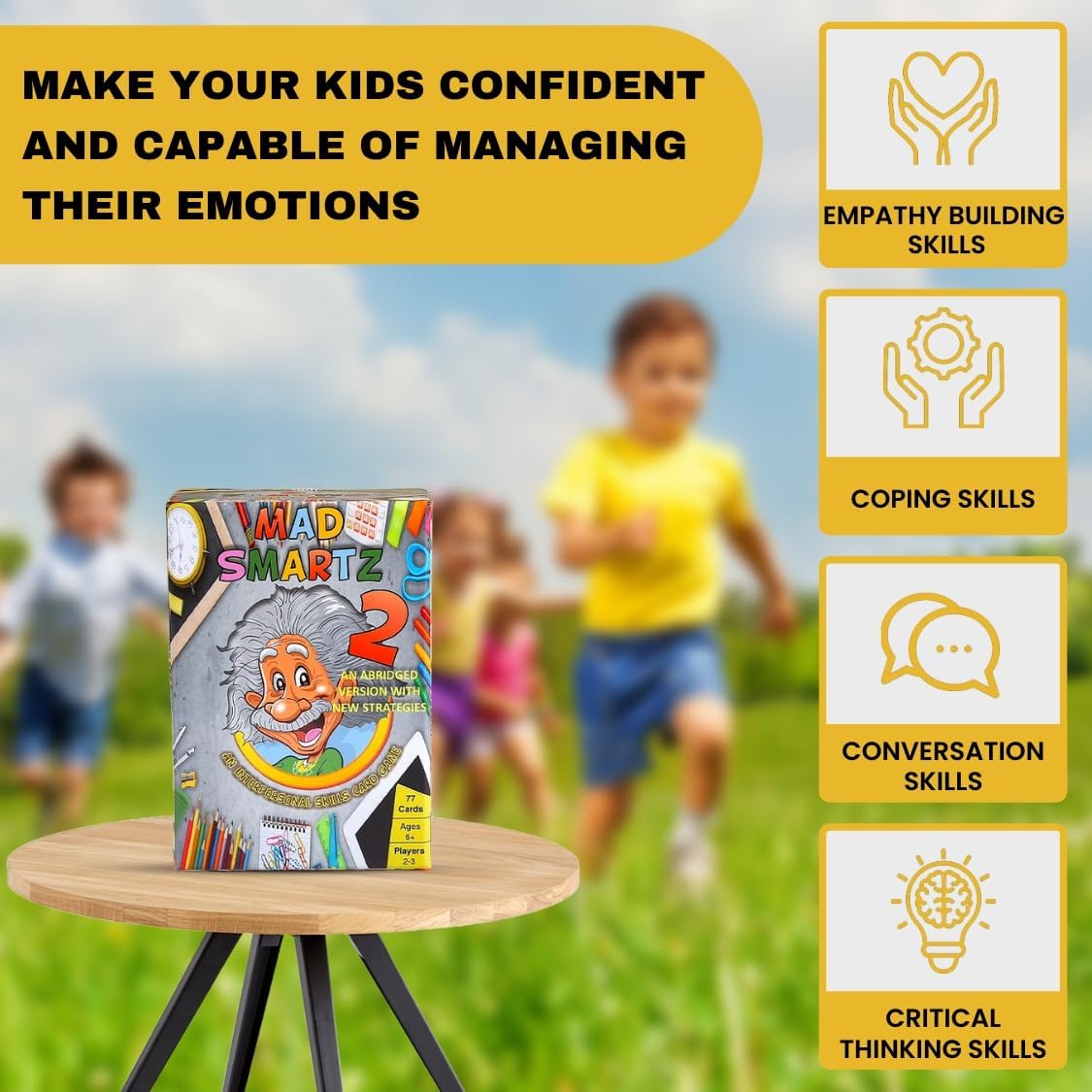 Thought-Spot Mad Smartz Anger Management & Social Skills Game for Kids & Teens | Impulse Control & CBT Tool for Emotional Regulation | for Home, School, or Therapy | Autism & ADHD Must-Have
