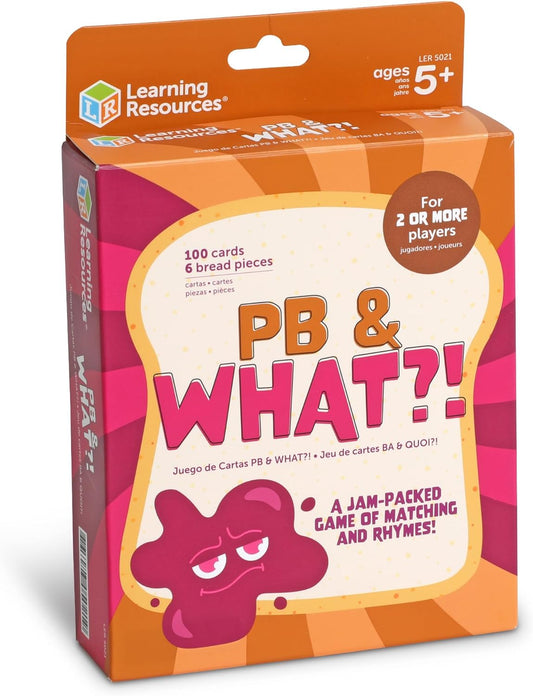 Learning Resources PB & What?! - Learn to Read Rhyming Games for Kids, Literacy Phonics Game, Elementary Classroom Matching Games, Learning Game for Grade School, Kindergarten 1st and 2nd Graders