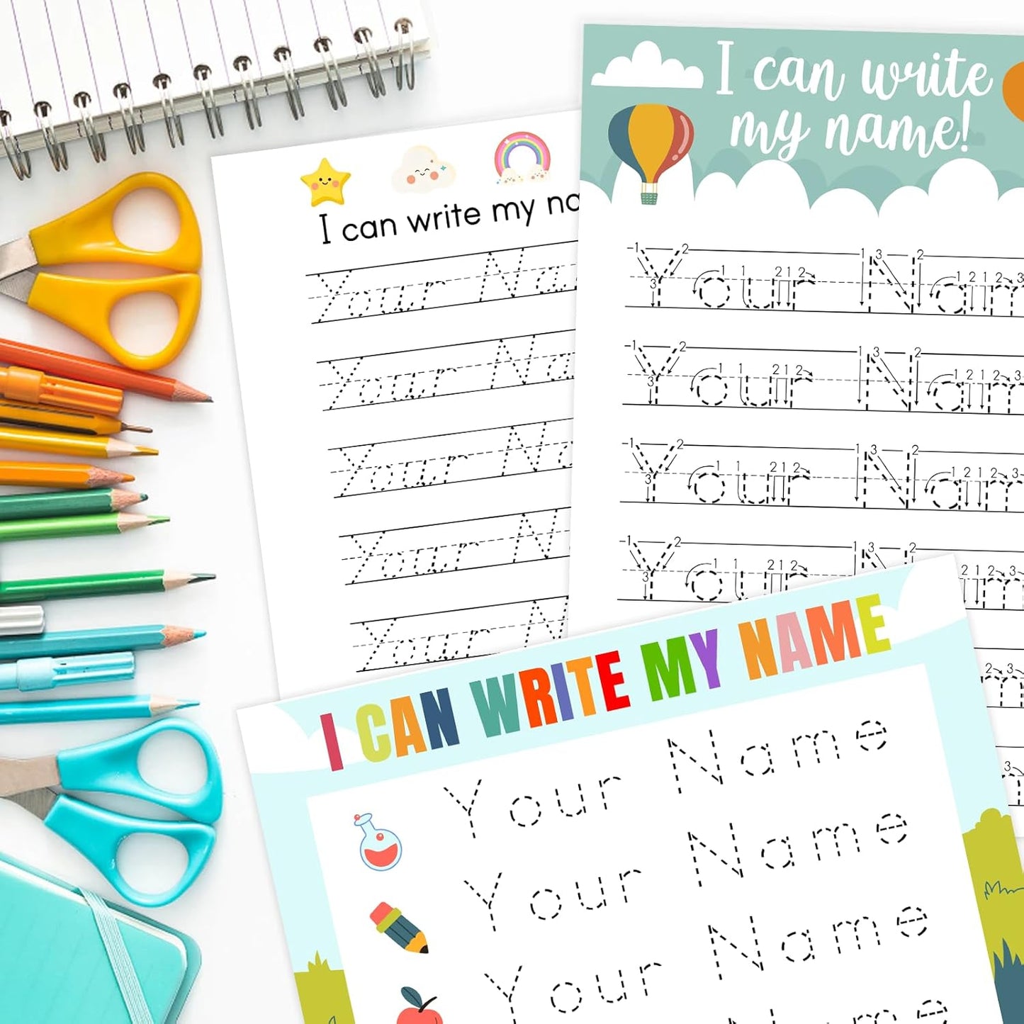 Personalized Name Writing Practice Cusotm Reusable Acrylic Name Tracing Board A4 Size Handwriting Practice for Preschool