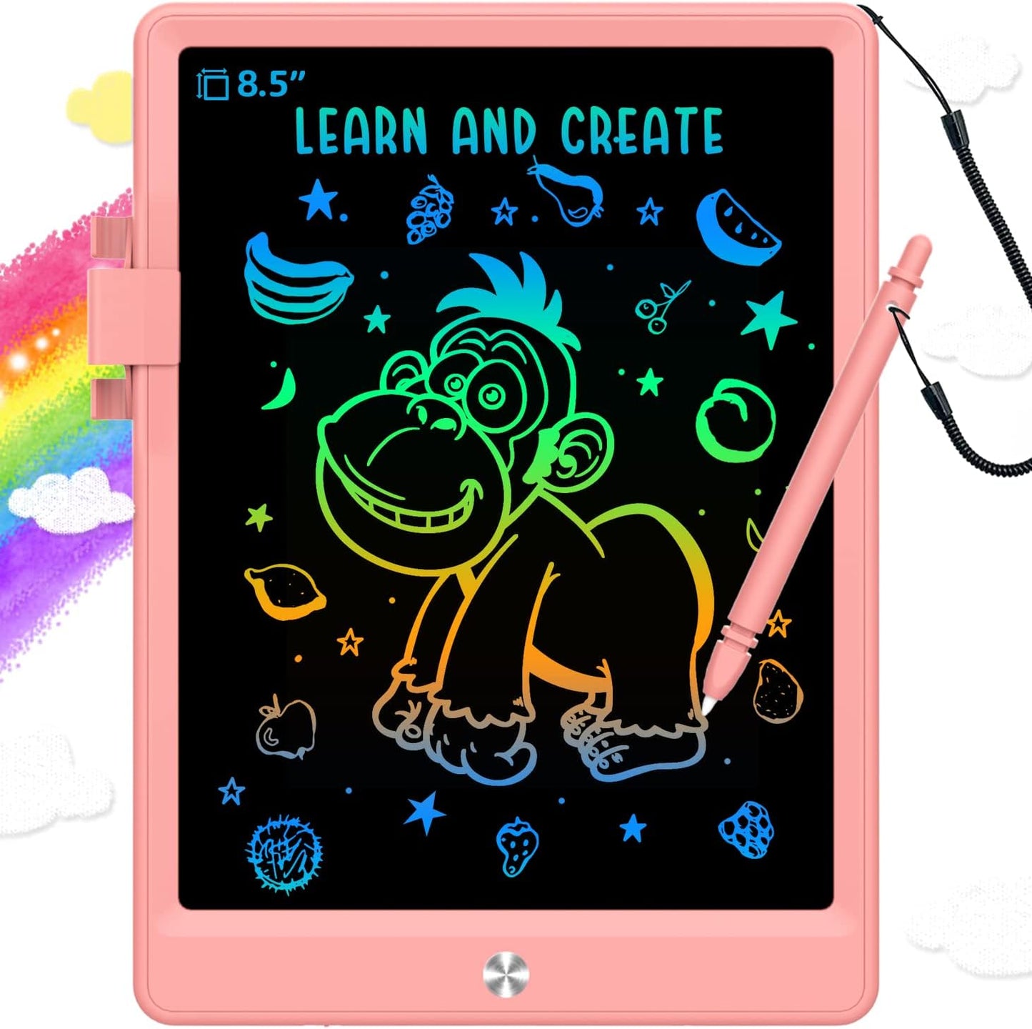 BUKEBU LCD Writing Tablet Doodle Board,10.5 inch Colorful Drawing Pad,Electronic Drawing Tablet, Drawing Pads,Travel Gifts for Kids Ages 3 4 5 6 7 8 Year Old Girls Boys (Blue)