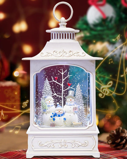 Extra Large Christmas Snow Globes Christmas Lantern, 12.99" Musical Snow Globe with 8 Songs, Santa Snowglobe for Kids Adults, 6H Timer Dual Power, Lighted Christmas Decorations Indoor Gifts