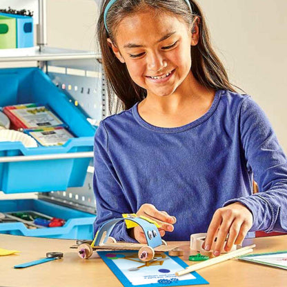 hand2mind Makerspace Task Cards, STEM Learning Cards for Kids Grade K-2, 36 STEM Activities, Kids Building Projects, Learning Cards, Educational Toys, Fun Ideas on What to Build, Classroom Supplies
