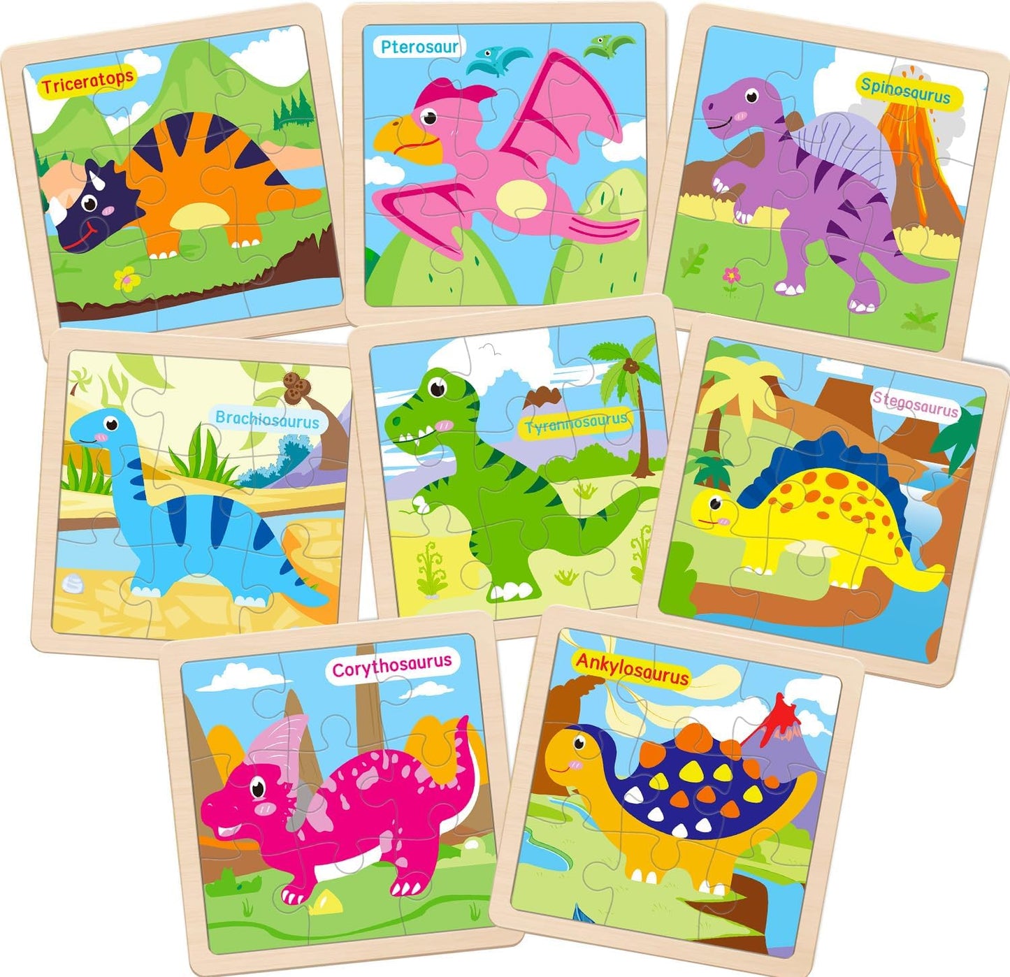 Wooden Puzzles for Toddlers 2-4, 9 Pieces Animal Jigsaw Puzzles for Kids Ages 3-5, Preschool Learning Activities, Learning & Educational Toys, Gifts for Boys, Girls