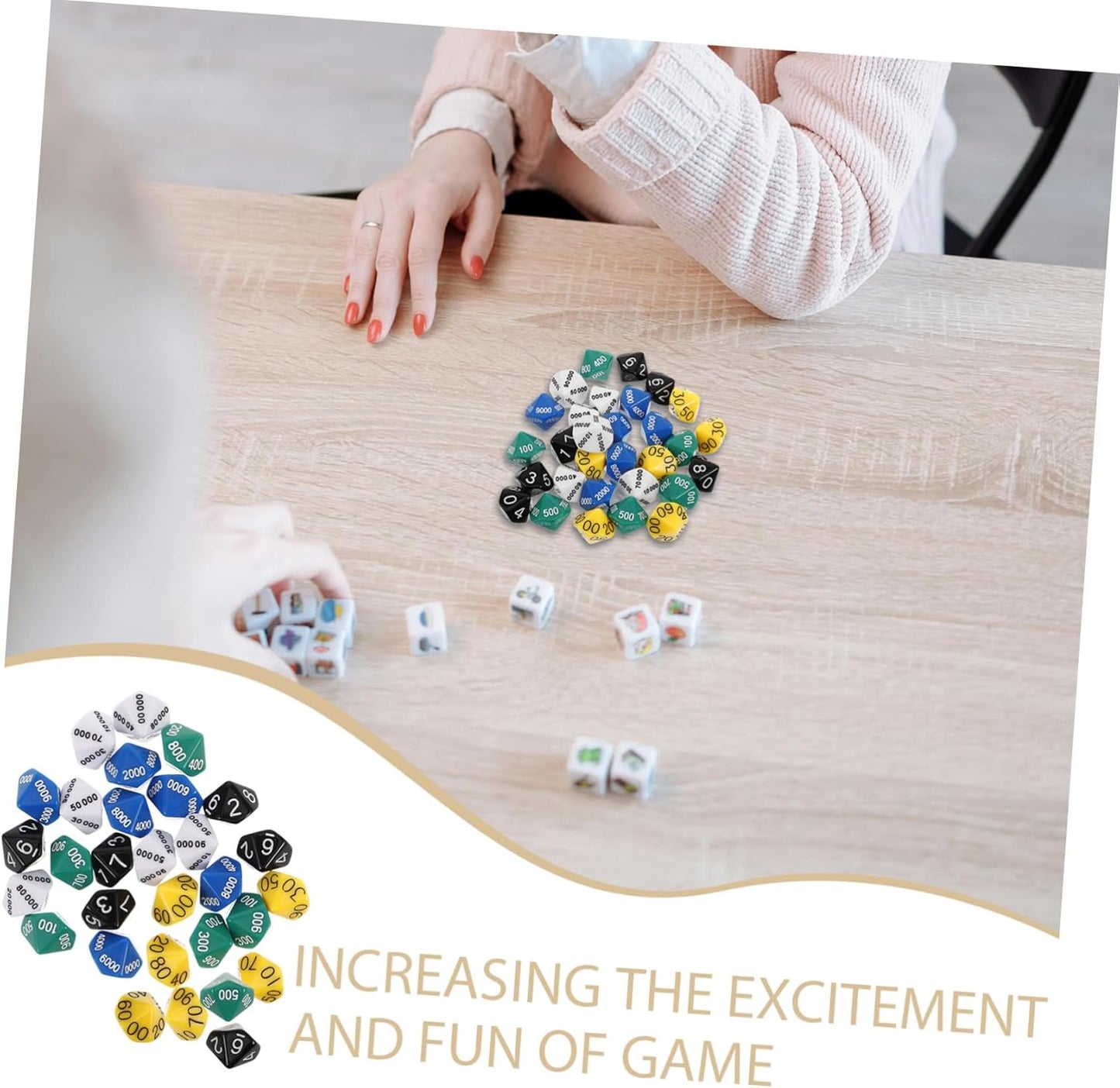 30pcs Multi Sided Place Value Dice Portable Game Supplies for Tabletop Games Education and Parties Plastic Construction for Enhanced Gameplay Experience