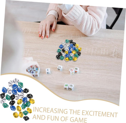 30pcs Multi Sided Place Value Dice Portable Game Supplies for Tabletop Games Education and Parties Plastic Construction for Enhanced Gameplay Experience
