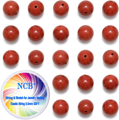 NCB 100pcs Original Natural Stone Beads Gemstone Round Loose Beads 6mm 8mm 10mm (Blue Aventurine, 6mm 100Beads) - Colors B