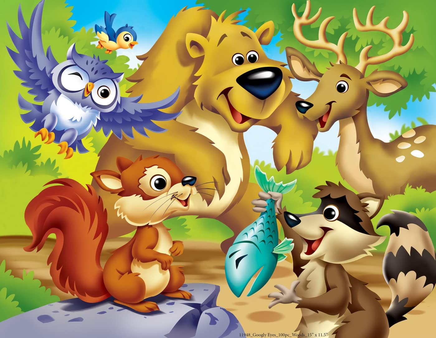MasterPieces – 48 Piece Jigsaw Puzzle for Kids 4+ Years, Pets with Googly Eyes, Educational and Fun Game, Gift Idea for Children, 19" x 14