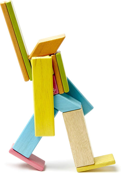 14 Piece Tegu Magnetic Wooden Block Set, Blues