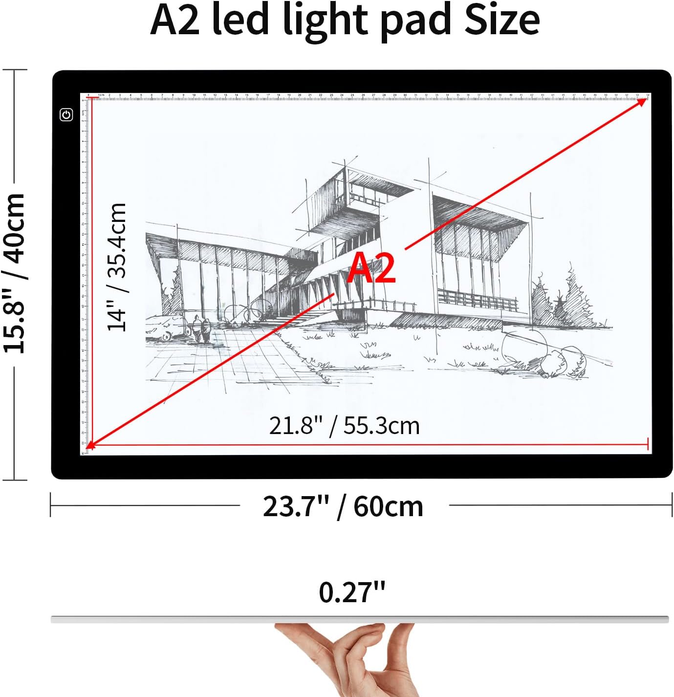 Zocelight A4 Light Pad for Diamond Art Kits for Adults,0.2" Ultra Thin Light Board with Stand and Clip for Diamond Painting Accessories,3 Levels Dimming Light Box for Drawing,Sketching,Animation