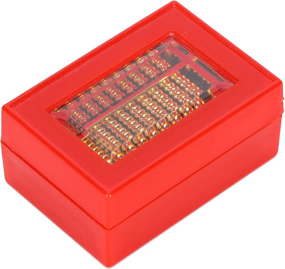 Mini Brass Abacus 9 Gears Chinese Math Calculating Tool Brass Ornaments for Kids Adult Collection Decoration 1.8 * 1in