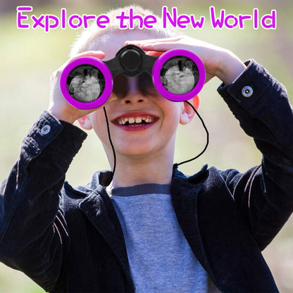 Scotamalone Kids Binoculars Shock Proof Toy Binoculars Set for Age 3-12 Years Old Boys Girls Bird Watching Educational Learning Hunting Hiking Birthday Presents