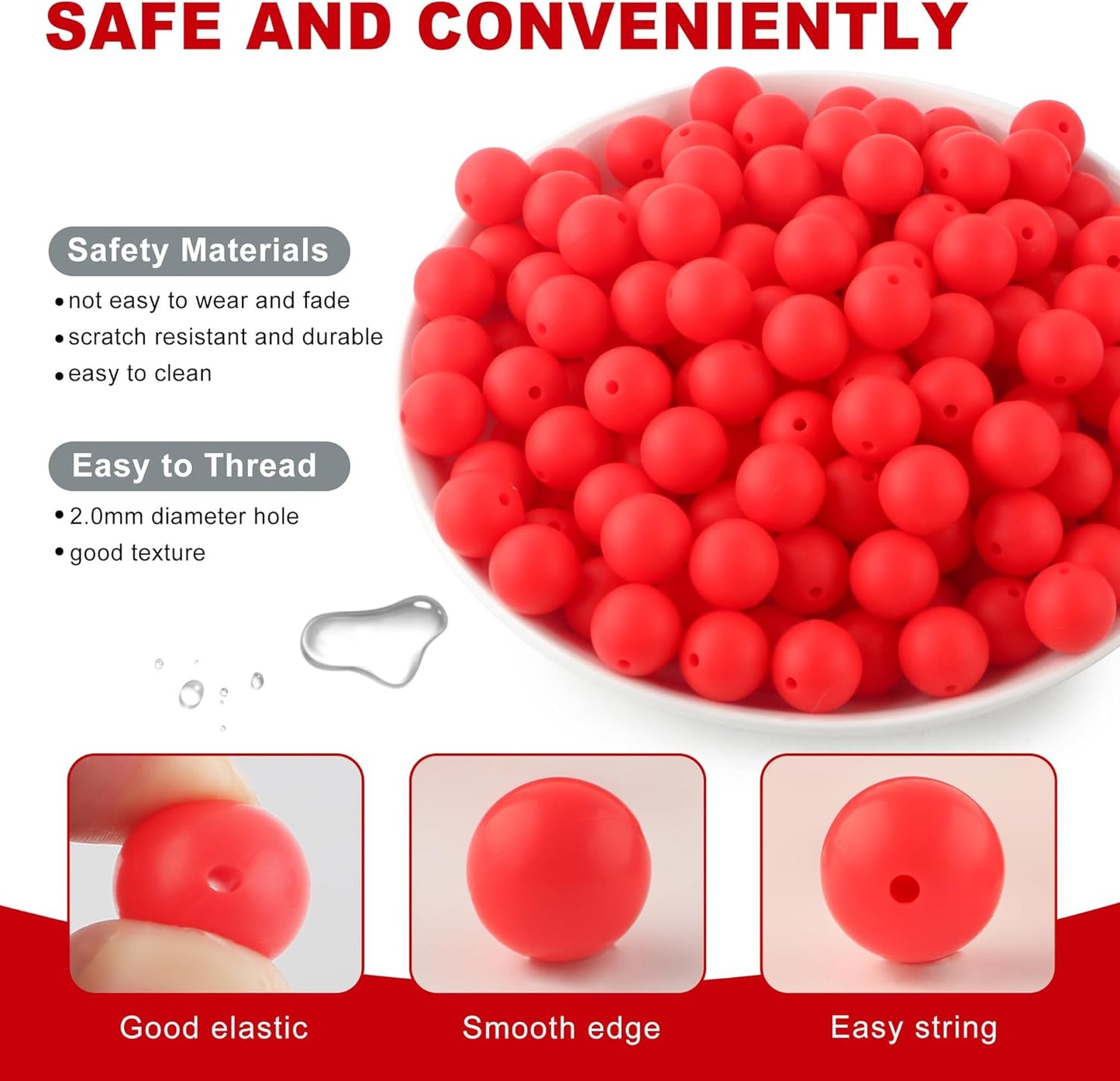 65Pcs 19mm Silicone Beads for Keychain Making Bracelet Necklace, Bulk Round Silicone Beads for Pens（Christmas Green） - Colors B