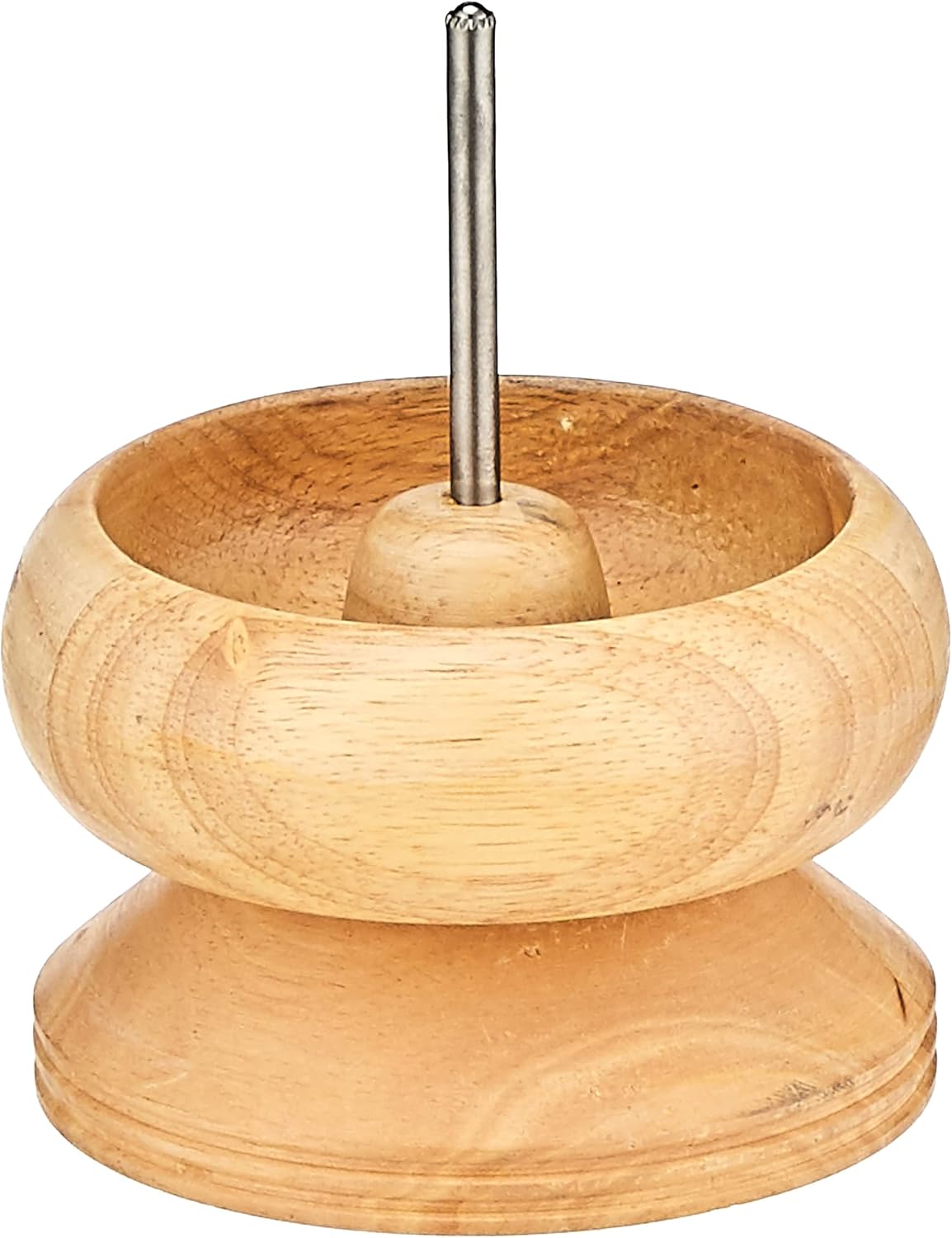 Beadalon Spin N Bead Spinner for Fast Stringing - Ideal for Beaders, Jewelry Makers & Designers - Wood Bowl with Big Eye Needle - Saves Time & Loads Seed Beads Efficiently