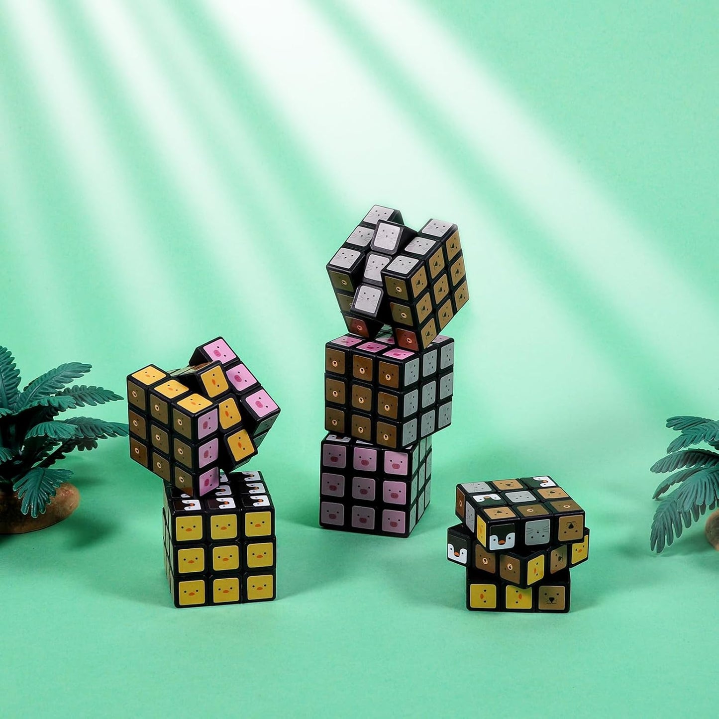 48 Pack Mini Cube Bulk, 1.18 Inch 3x3x3 Small Puzzle Cubes Set, Birthday Party Favors, Classroom Rewards Prizes, Stocking Stuffers, Easter Basket Fillers for Kids