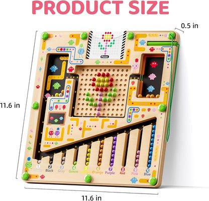 Montessori Magnetic Toy, Busy Board with Magnetic Letters & Numbers, ABC Learning Toys for Kids Ages 3-5, Alphabet Puzzle Preschool Toys, Fine Motor Skills Educational Toys for 3 Year Old Boys Girls