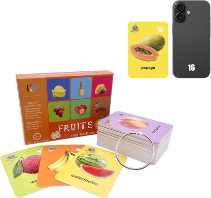 Toddler Number Flash Cards,No.123 Sight Words with Pictures Preschool Kids Flash Cards 28 Pcs with Ring(Number)