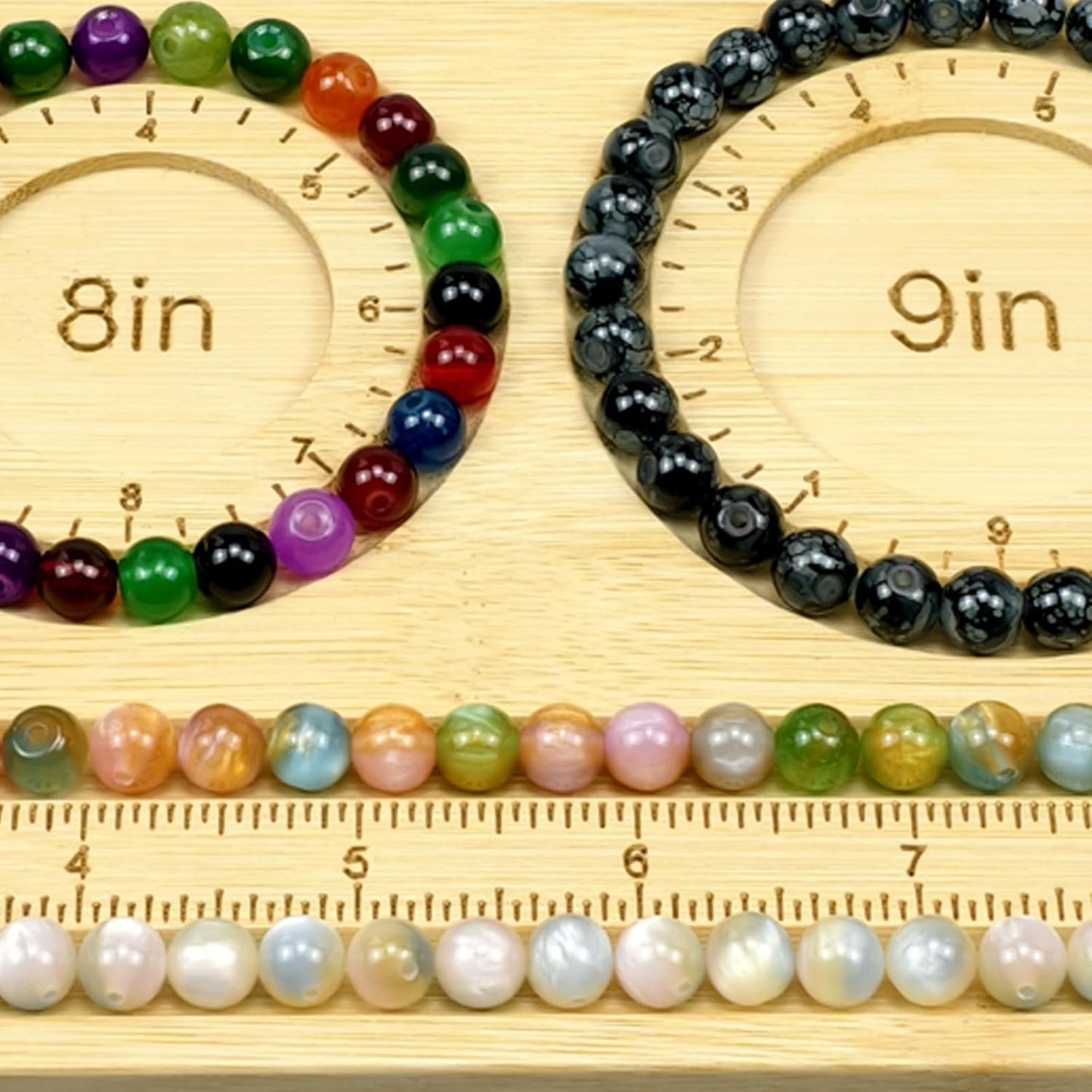 Petoysoso Bead Boards for Jewelry Making, Bamboo Beading Board for Bracelet & Necklace, Jewelry Making Supplies,Bead Tray Supplies