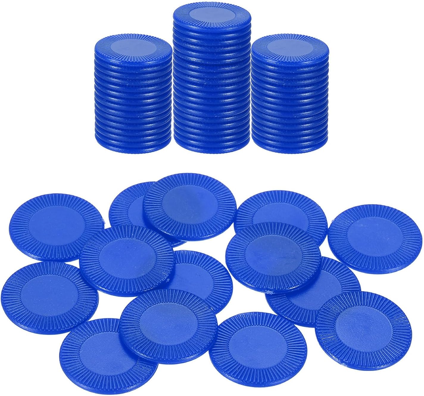 uxcell 64Pcs Plastic Poker Chips, 0.9 Inch Mini Bingo Chips Learning Counters Counting Counters Disks Markers Opaque Game Tokens for Game Play Math Counting, Red, Pattern