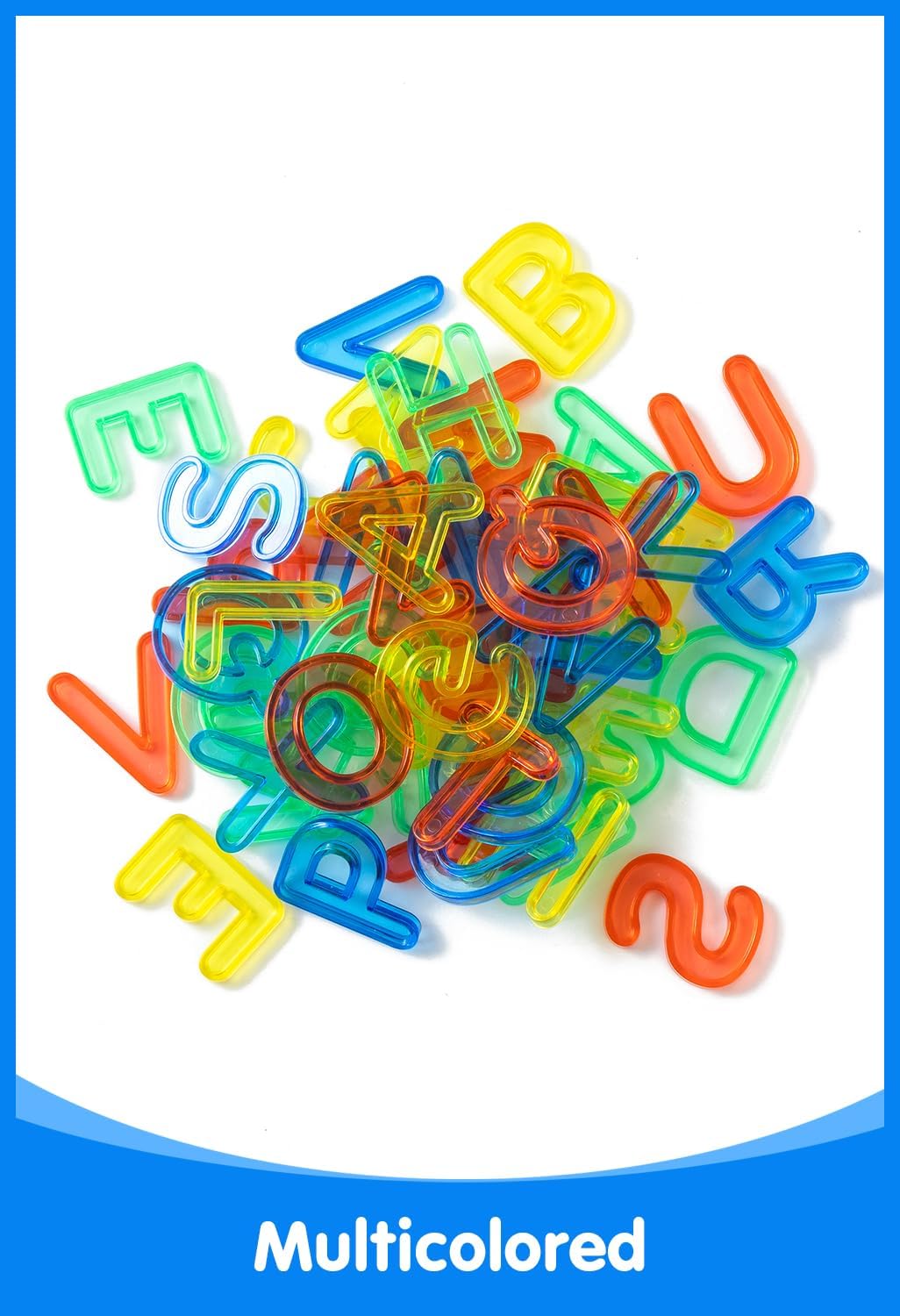 78 Pcs Translucent Lowercase Letters - Plastic Alphabet Letters - Light Table Play and Early Learning Manipulatives