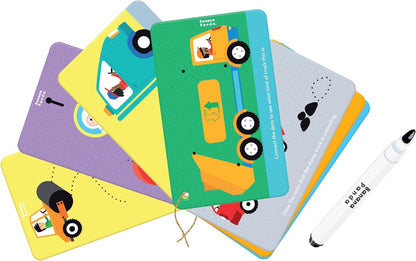 Let’s Write and Wipe Preschool Learning Activities - Letters - 56 Pages of Creative Tasks on Dry-Erase Cards with Marker Promote Early Learning Basics, ABCs and Motor Skills, for kids ages 3-5 years