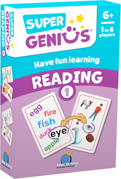 Blue Orange Super Genius Multiplication 2 - Tabletop Card Game, Fun Flash Card Concentration Matching Game for Kids, Ages 8+, 1-6 Players, Teacher Approved, Learn 6-9 Multiplication Tables Games
