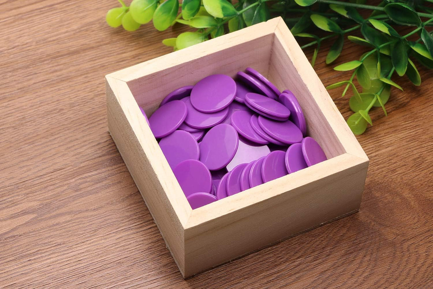 Shapenty 25mm/1 Inch Small Plastic Learning Counters Disks Chip Counting Discs Markers for Math Practice and Poker Chips Game Tokens with Storage Box,120PCS (Yellow)