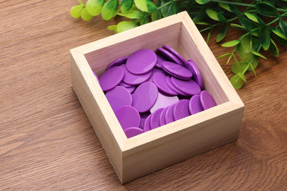 Shapenty 25mm/1 Inch Small Plastic Learning Counters Disks Chip Counting Discs Markers for Math Practice and Poker Chips Game Tokens with Storage Box,120PCS (Yellow)