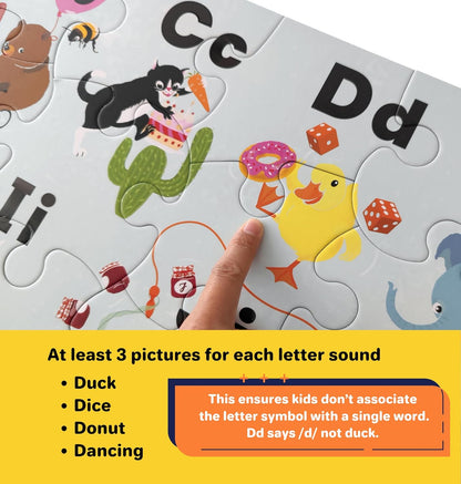 Animal Antics Alphabet Puzzles for Toddlers 3-5, ABC Puzzle, Toddler ABC Learning Toys, Preschool & Kindergarten Learning Toys for Kids