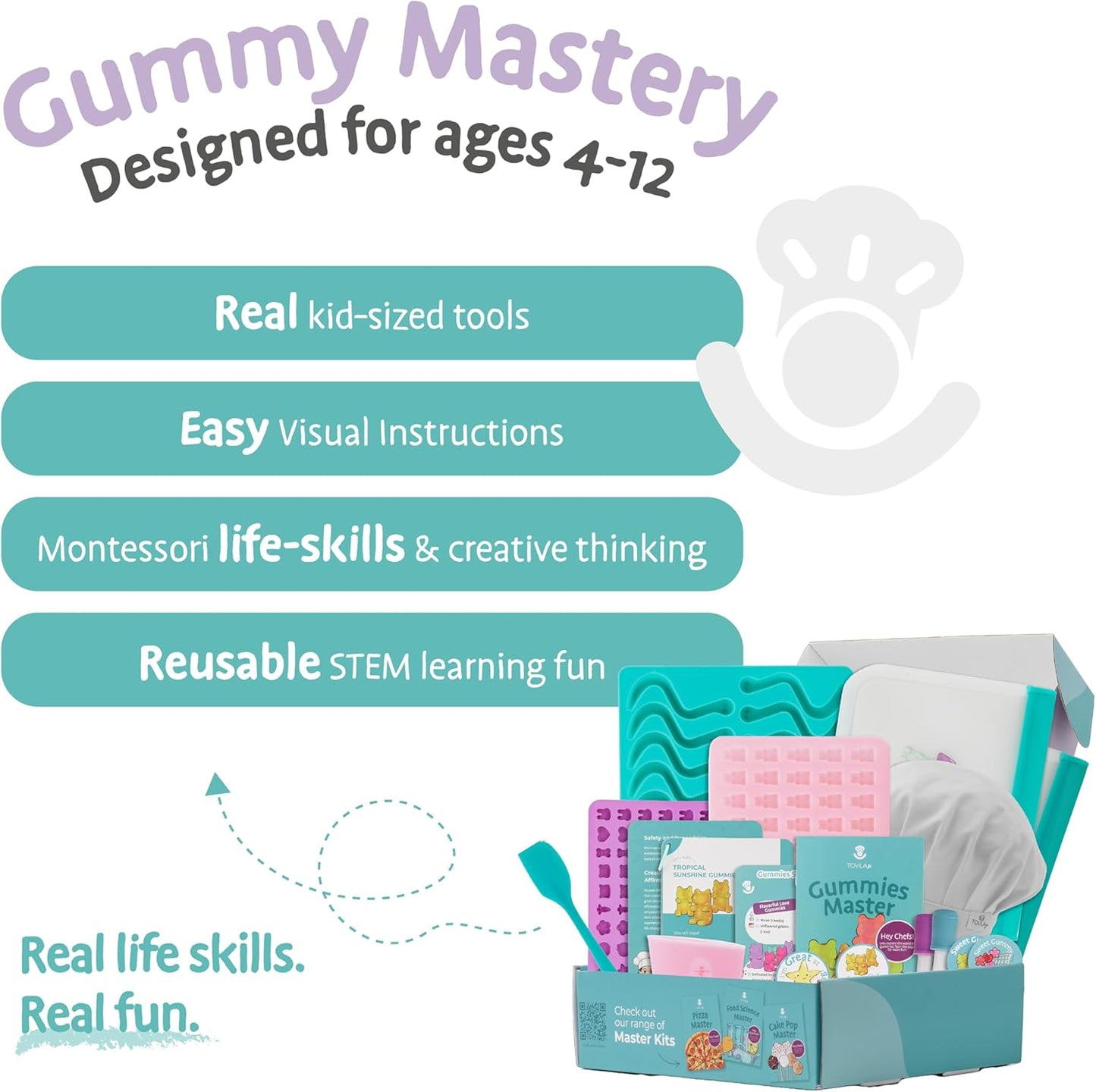 Tovla Jr. My First Food Science Kit – Edible Slime + Fun Experiments – STEM Montessori-Inspired Activity Set for Ages 5-8