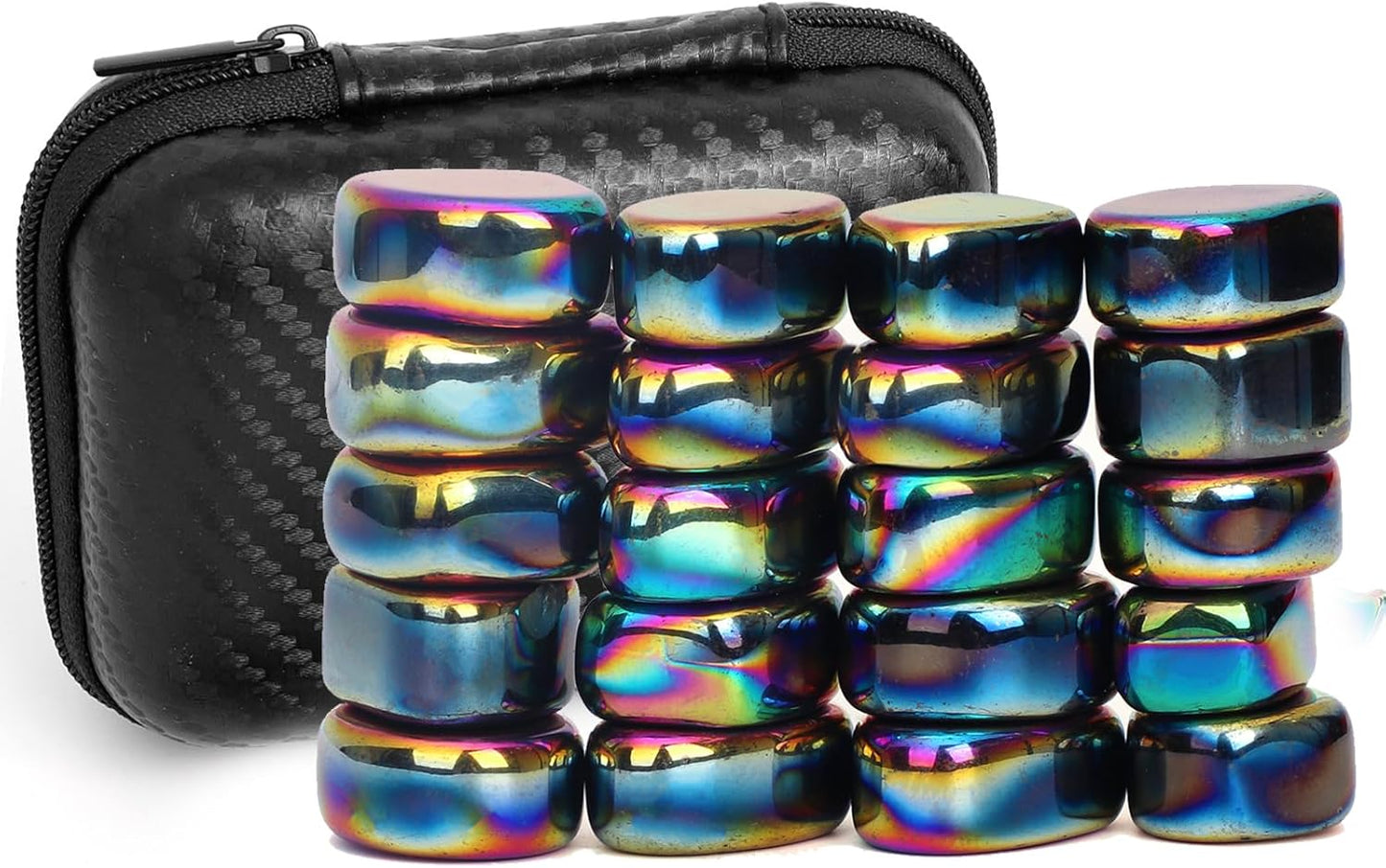 Fidget Magnet Ferrite Slime Putty Science Kit Large Fidget Toy 18 PCS Hematite Magnetic Stones for Adults, Ferrite Putty Stress Relief Neat Magnets for Office Home Refrigerator