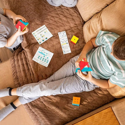 Speed Cube Set 3-in-1 Stickerless: 2x2, 3x3 & Pyramid Speed Cubes | Easter Gifts Basket Stuffers Boy Toys for All Ages