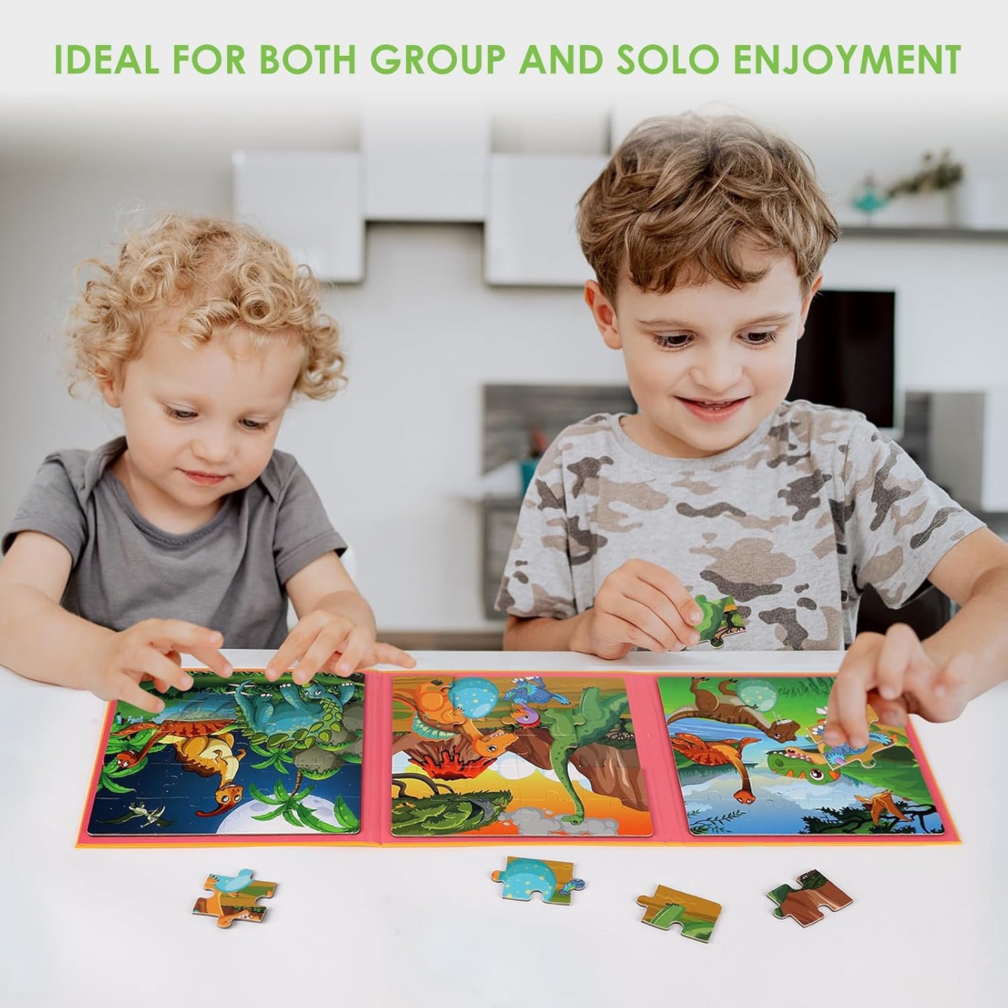 Magnetic Puzzles for Kids Ages 4-6, 20-Piece Toddler Travel Toys Unicorn Princess Puzzles Ages 3-5, Educational Learning Magnets, Ideal Road Trip Activities Toys for 3 4 5 6 Boys and Girls