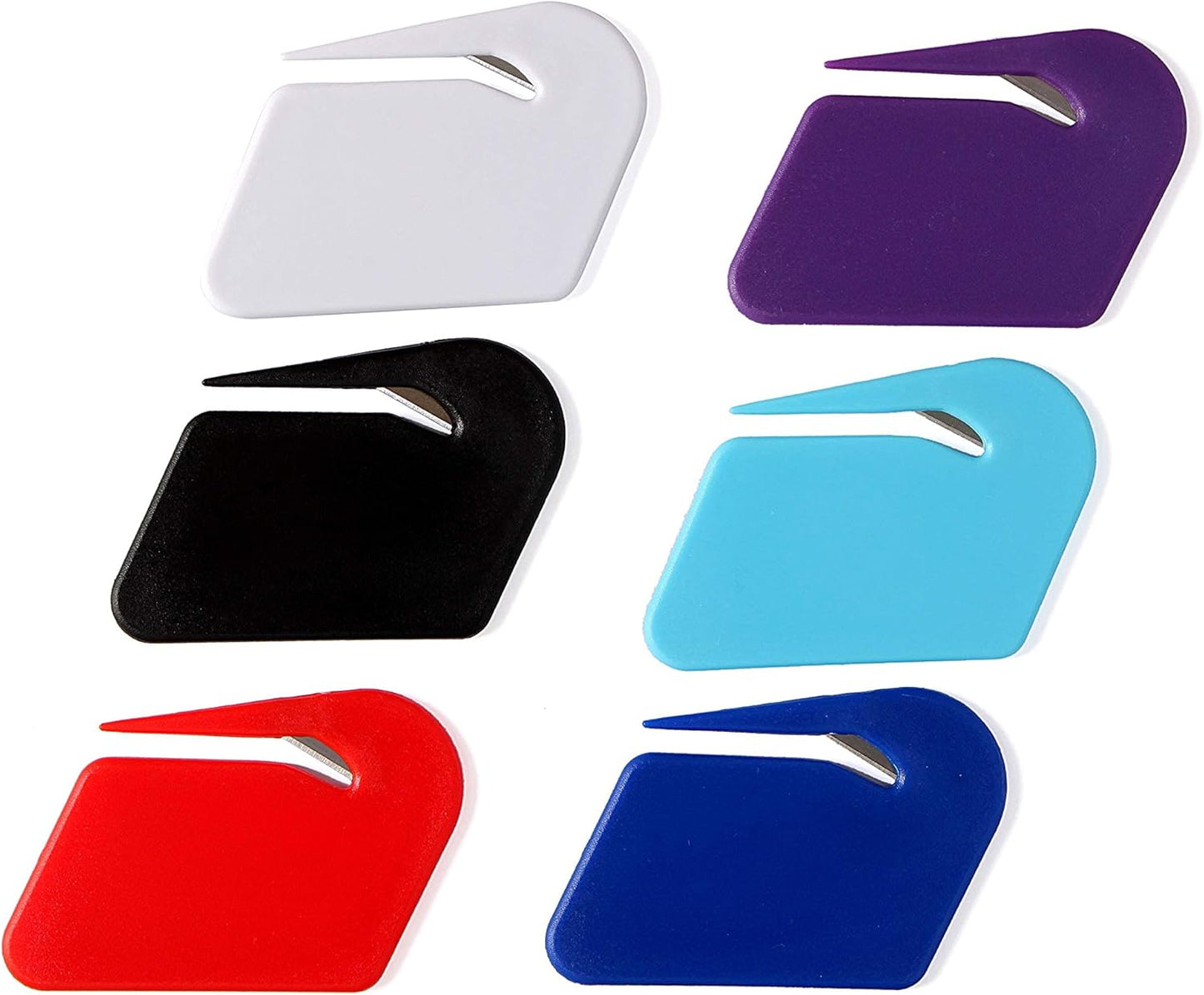 Magnetic Letter Openers Envelope,3 Pack,Envelope Opener Slitter,Mail Openers Blade with Magnet,Letter Opener for Women,Men,Office,Envelope Cutter (Black,White,Lake blue)