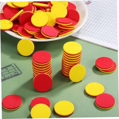 HANABASS 5sets Discs Educational Math Counters Manipulatives Math Manipulatives Number Math Counting Chips Math Counters Foam Round Large Eva 100pcs*5
