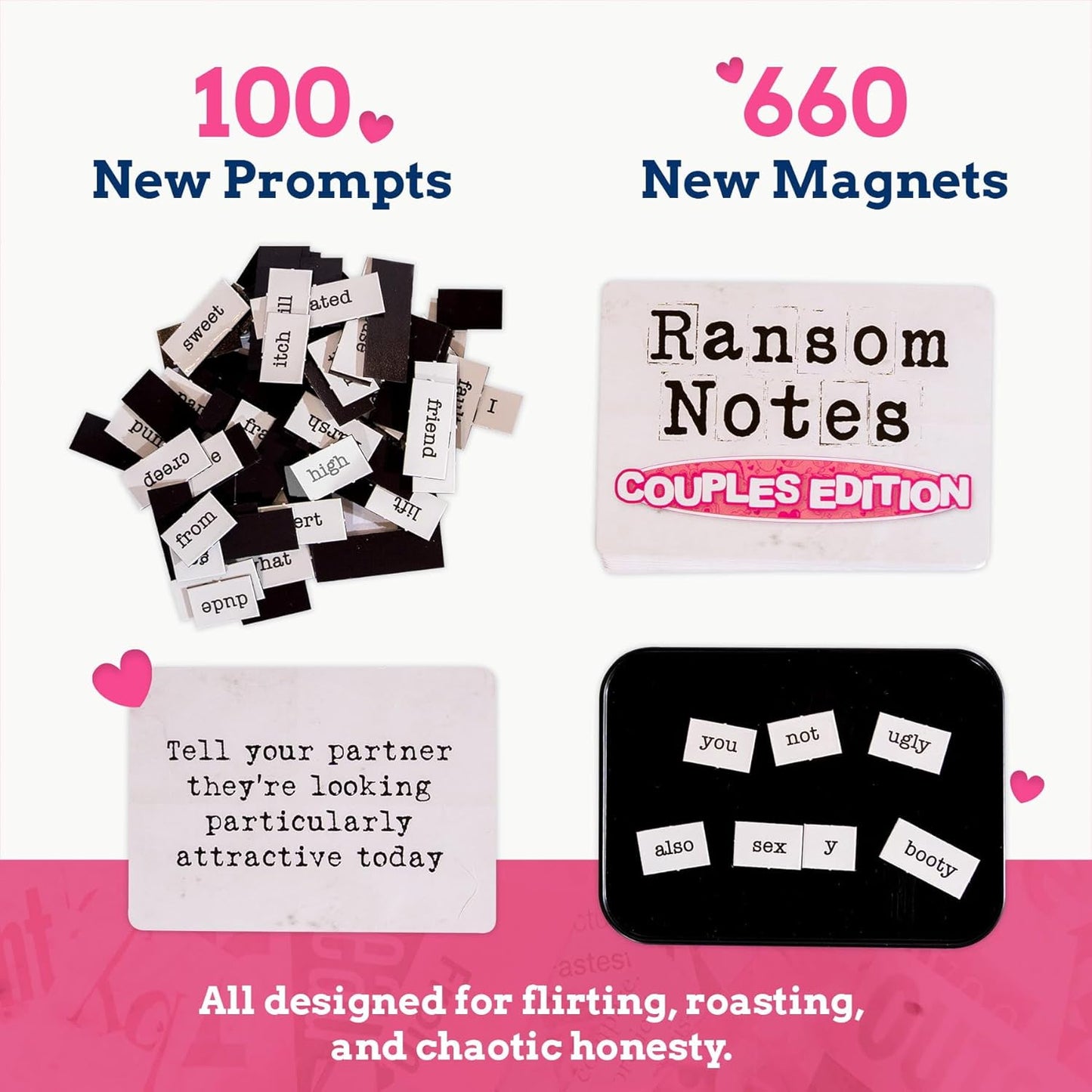 Ransom Notes - The Ridiculous Word Magnet Party Game, 3+ Players