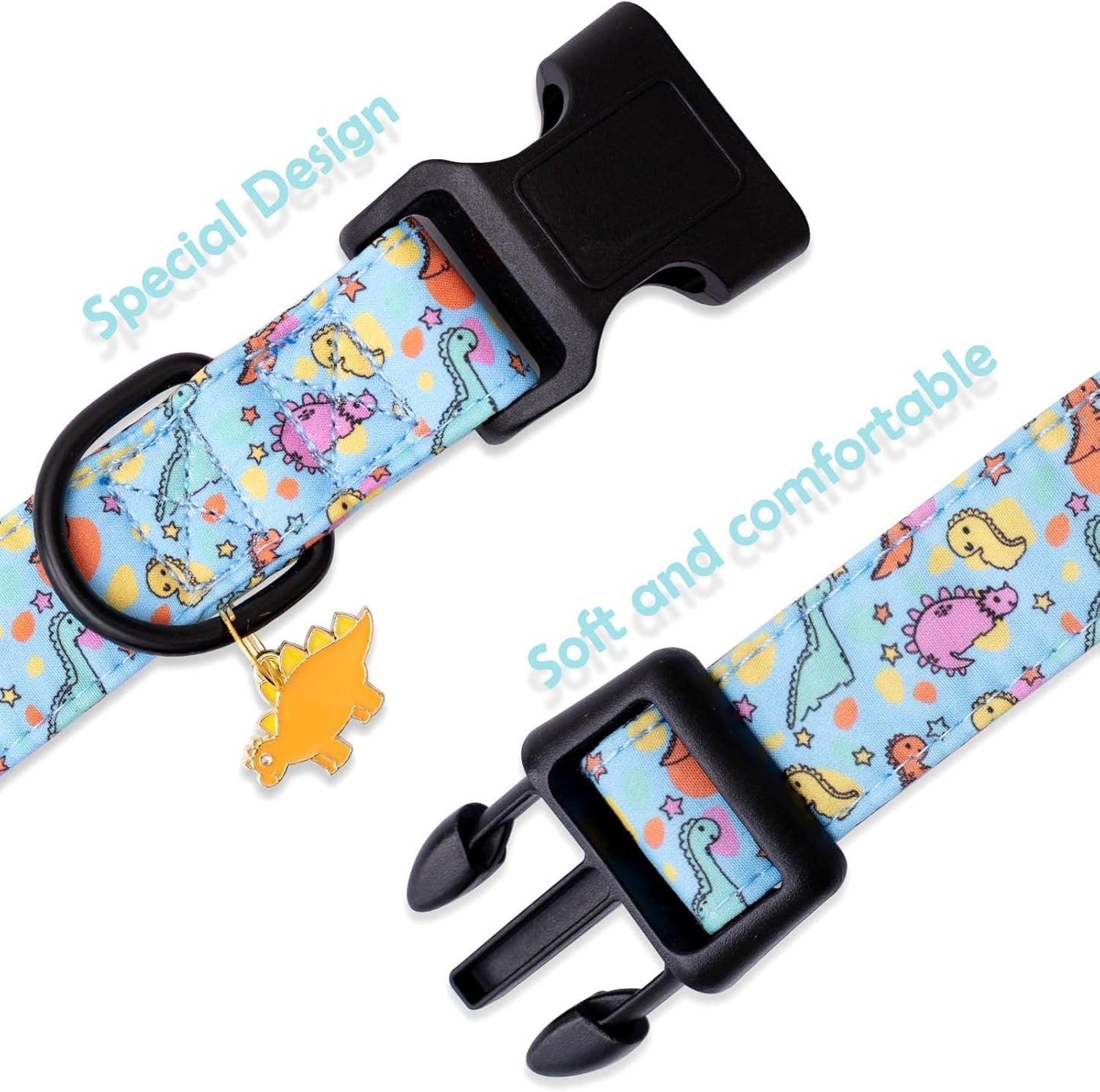 Faygarsle Dog Collar for Small Medium Large Dogs Colorful Puppy Collars for Female Dogs Toy Building Blocks Patterned Pet Collars for Summer Spring Wedding Puppy Girl Dog Collar M