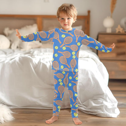 ALAZA Shark Starfish Palm Tree 2 Piece Pajama Set Long Sleeve Top and Pants Sleepwear Unisex - Colors B