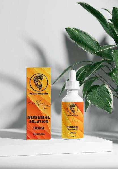 RU58841 5% Solution (50mg/ml) - DHT Blocker - Advanced Hair Loss Treatment - Anti-Androgen Hair Tonic - Promotes Hair Regrowth and Prevents Male Pattern Baldness - 30ml