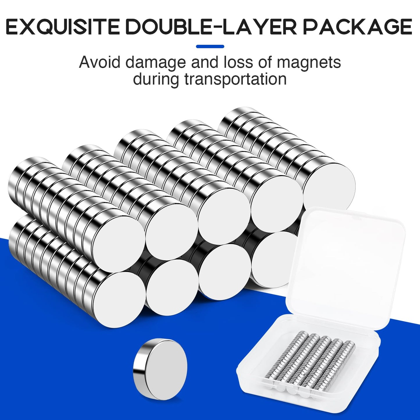 320Pcs Small Neodymium Magnets, 6x2mm Small Rare Earth Magnet Mini Magnets for Whiteboard, Office, School, STEM Measurement Kit, 3D Printing,Science Experiments